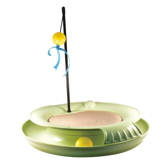 Scratch Cat Toy – 3-in-1 Cat Toy: Scratcher, Balls & Bell